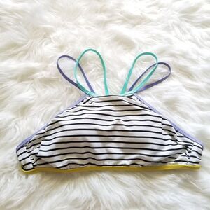 Victorias Secret Striped Swim Bikini Top Strappy
